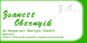 zsanett obernyik business card